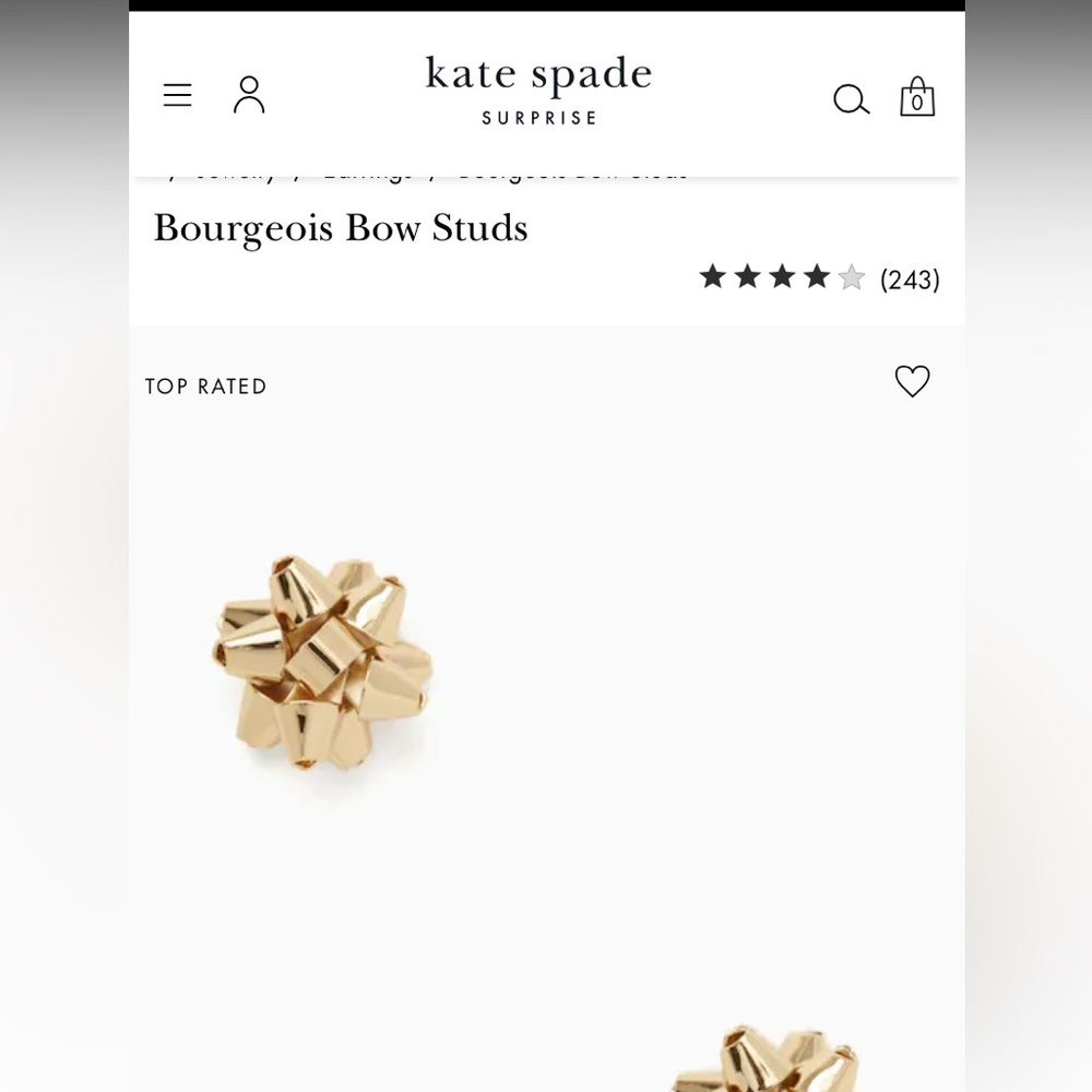 Kate Spade bow studs